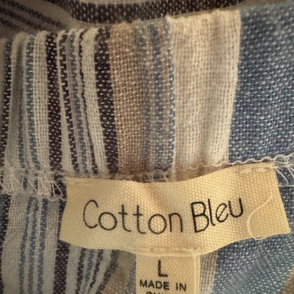 Cotten Blue Summer Maxi Dress with pockets M/L - Picture 8 of 10